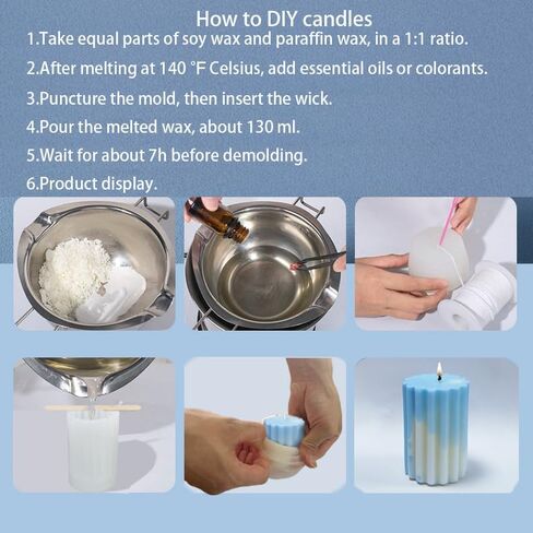 Candle Making Kit Resin Silicone Soap Molds Candle Wax Making Supplies Candle Molds for Candle Making DIY Aromatherapy Candles Molds Home Decoration Molds in Saudi Arabia