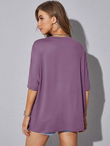 Oversize Shirt for Women It's Me Hi I'm Birthday Girl It's Me Letter Tee Shirt Party Short Sleeve Tops in Saudi Arabia