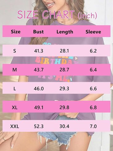Oversize Shirt for Women It's Me Hi I'm Birthday Girl It's Me Letter Tee Shirt Party Short Sleeve Tops in Saudi Arabia