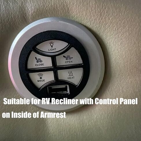 قطعتان من واقي الأزرار لتوماس باين، مناسبة لكرسي RV مع لوحة تحكم داخل مسند الذراع، أسود in Kuwait