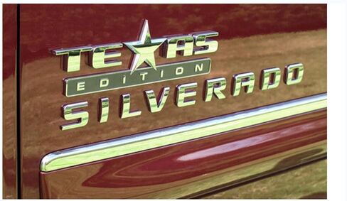 1PC Texas Edition Emblem Silver&Black/Silver&Red/All Black/Black&Red/Color American Flag&Silver/Black American Flag&Silver for Chevy Silverado Sierra Universal (All Black) in Saudi Arabia