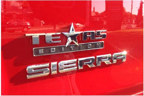 1PC Texas Edition Emblem Silver&Black/Silver&Red/All Black/Black&Red/Color American Flag&Silver/Black American Flag&Silver for Chevy Silverado Sierra Universal (All Black) in Saudi Arabia