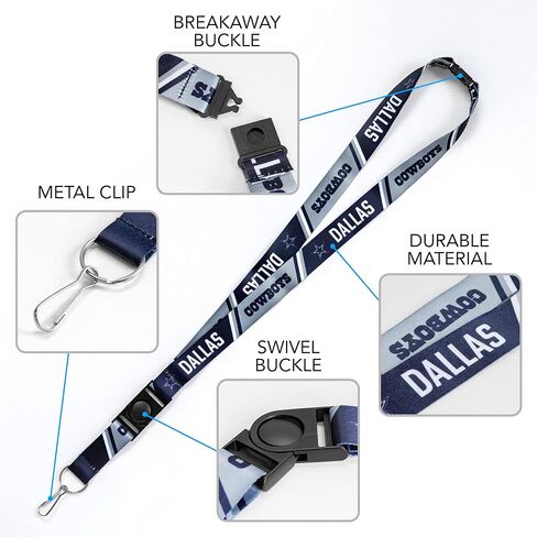 Rico Industries NBA Teams 18" x 1" Premium Unisex-Adult Safety Breakaway Lanyard in Saudi Arabia