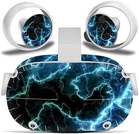 Vinyl Skin Sticker for Oculus Quest 2 VR Headset & Controllers Only, Decal Protect Virtual Reality Set Cover - Purple Galaxy in Saudi Arabia