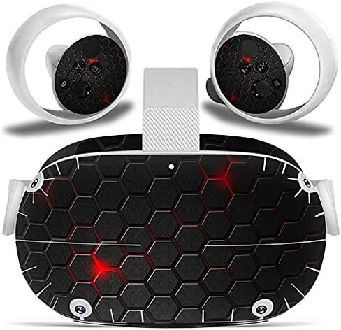 Vinyl Skin Sticker for Oculus Quest 2 VR Headset & Controllers Only, Decal Protect Virtual Reality Set Cover - Purple Galaxy in Saudi Arabia