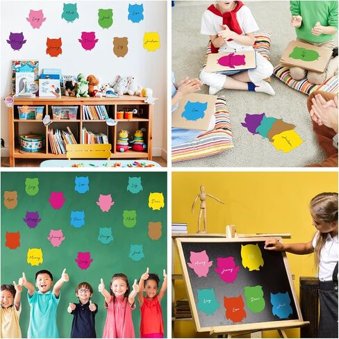 Geyee 108 Pcs Owl Bulletin Board Decorations Set Colorful Owl Cutouts for Bulletin Board Owls Themed Bulletin Board Supplies for Party School Classroom Bulletin Board Craft Home Wall Decoration in Saudi Arabia