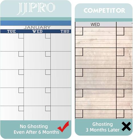 تقويم حائط كبير قابل للمسح الجاف - 58 بوصة × 38 بوصة - تقويم سنوي فارغ غير مؤرخ - مخطط مصفح ممتاز للسبورة البيضاء - تقويم مكتب جامبو مصفح قابل لإعادة الاستخدام لمدة 12 شهرًا in Kuwait