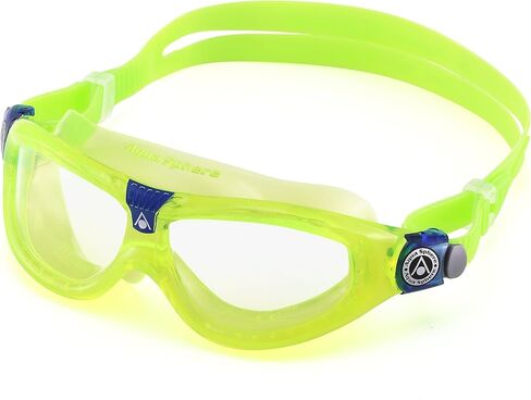قناع السباحة Aqua Sphere Seal Kid 2، عدسة شفافة، إطار أخضر/أزرق ساطع in Kuwait