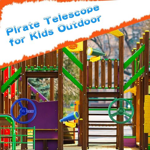 4 Pack Playground Accessories Playset Steering Wheel Plastic Toy Telescope Swing Set Accessory Playground Equipment for Outdoor Playground Playhouse Treehouse (Green,Blue) in Saudi Arabia