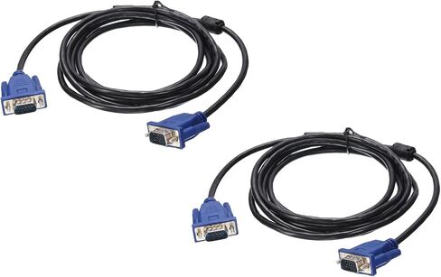 كابل MECCANIXITY VGA إلى VGA، 3.0M/10ft ذكر إلى ذكر VGA 3+5 كابل فيديو للكمبيوتر وجهاز العرض، حزمة من 2 in Saudi Arabia