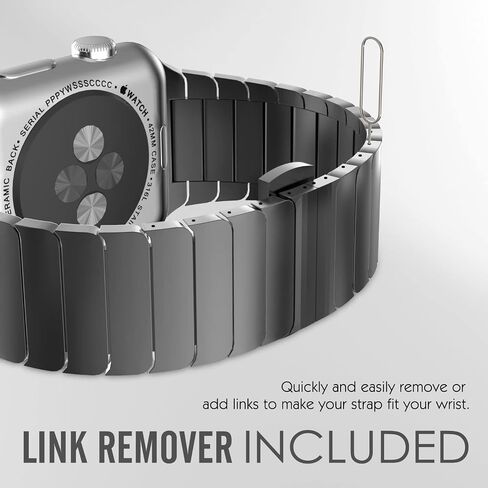 [موصى به من قبل NYT Wirecutter] سوار من الفولاذ المقاوم للصدأ متوافق مع Apple Watch Band Ultra 2/1 49mm Series 9/8/7 45mm/41mm Series SE/SE2022/6/5/4 44mm/40mm Series 3/2/1 42mm/38mm in Kuwait