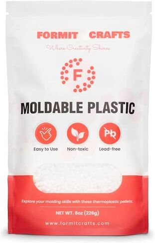 Thermoplastic Beads - 8 oz Polymorph Plastic Pellets(Made in E.U) - Reusable Moldable Plastic Beads - Melting Plastic Pellets for Modeling, DIY Craft (1) in Saudi Arabia