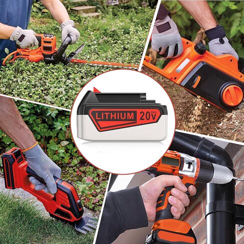 بطارية بديلة مطورة بقوة 7.5 أمبير من FirstPower لبطارية ليثيوم بلاك اند ديكر 20 فولت متوافقة مع بطارية بلاك ديكر 20 فولت LBXR20 LBX20 LB20 LB2X4020-OPE LBXR20B-2 LST300 LST220 in Kuwait