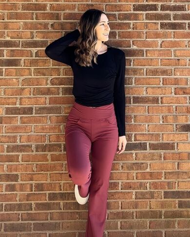 G4Free Bootcut Yoga Pants with 4 Pockets for Women Cross High Waist Stretchy Flared Jeggings in Saudi Arabia