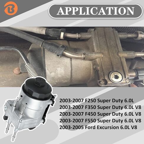 مجموعة مضخة الوقود Bicos HFCM مع فلتر - متوافقة مع F250، F350، F450، F550 SUPER DUTY 2003-2007، Excursion 2003-2005، 6.0L V8 - يستبدل 6C3Z-9G282-C، 6C3Z9G282C، PFB-101 in Saudi Arabia