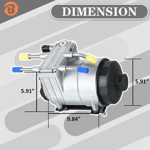 مجموعة مضخة الوقود Bicos HFCM مع فلتر - متوافقة مع F250، F350، F450، F550 SUPER DUTY 2003-2007، Excursion 2003-2005، 6.0L V8 - يستبدل 6C3Z-9G282-C، 6C3Z9G282C، PFB-101 in Saudi Arabia