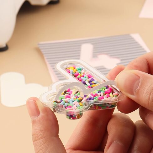 Briartw 12pcs Clear Plastic 3D Shaker Covers with Cutting Dies for Shaker Card Making,0.32" Height Number 4 Shaker Blisters Can Fill Glitter,Confetti for Birthdays,Anniversaries,Holiday Wishes in Saudi Arabia