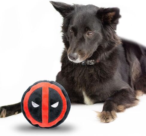 Buckle-Down Dog Toy Plush Deadpool Logo Red Black White, 8" x 6", DTPT-DPBO in Saudi Arabia