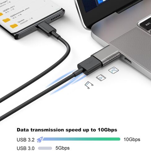 محول RIIPOO USB C إلى USB، سرعة نقل بيانات 10 جيجابت في الثانية، تصميم جنبًا إلى جنب، محول USB C ذكر إلى USB A أنثى لأجهزة iPhone 15 Pro Max/iPad/iMac/MacBook Pro وThunderbolt 4/3، عبوتان in Saudi Arabia