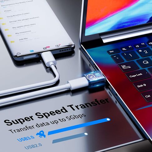 محول USB A إلى USB C 4 حزم، محول شاحن USB 3.0 نوع C أنثى إلى ذكر لسلسلة iPhone 15 14 13 12، Samsung Galaxy S23 S22 S21، نقل بيانات عالي السرعة للكمبيوتر المحمول والكمبيوتر اللوحي in Saudi Arabia