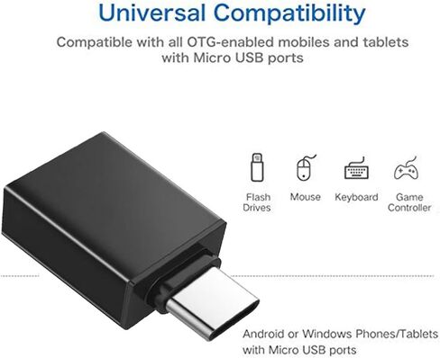 محول USB C إلى USB، ومحول USB-C إلى USB 3.0، ومحول USB من النوع C إلى USB، ومحول Thunderbolt 3 إلى USB أنثى OTG لجهاز MacBook Pro2019، وMacBook Air 2020، وiPad Pro 2020، والمزيد من أجهزة النوع C (أسود فضائي) in Kuwait