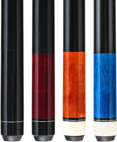 Pool Cues Set of 4 Leather Wrap 58" Hard Rock Canadian Maple 13mm Tip 19-21oz House Bar Pool Cue Sticks Billiards in Saudi Arabia
