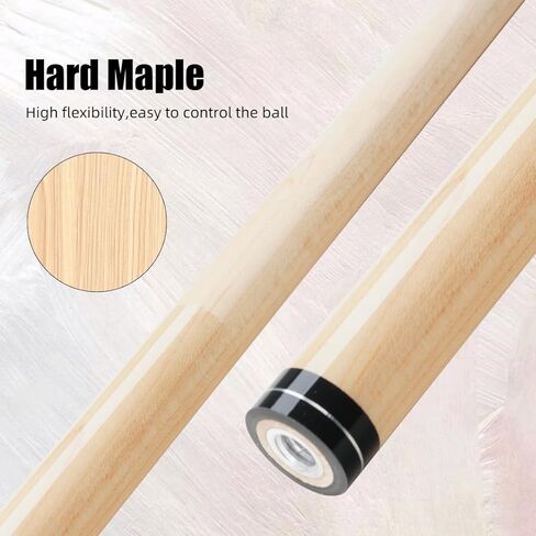 مجموعة من 4 قطع من أغلفة جلدية مقاس 58 بوصة من خشب القيقب الكندي الصلب مقاس 13 مم طرف 19-21 أونصة عصا البلياردو in Kuwait