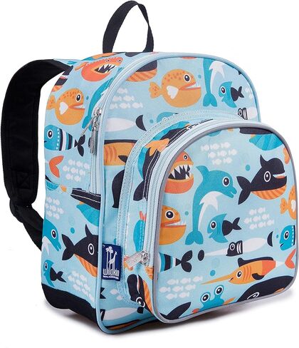 حقيبة ظهر Wildkin مقاس 12 بوصة وGo Fish! حزمة مغامرات لعبة الورق: بطاقة تعليمية ممتعة، وحقيبة ظهر مريحة للأطفال (سمكة كبيرة) in Kuwait