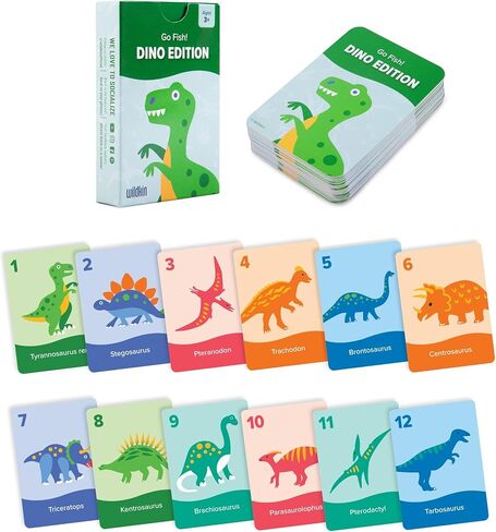 حقيبة ظهر Wildkin مقاس 12 بوصة وGo Fish! حزمة مغامرات لعبة الورق: بطاقة تعليمية ممتعة، وحقيبة ظهر مريحة للأطفال (سمكة كبيرة) in Kuwait