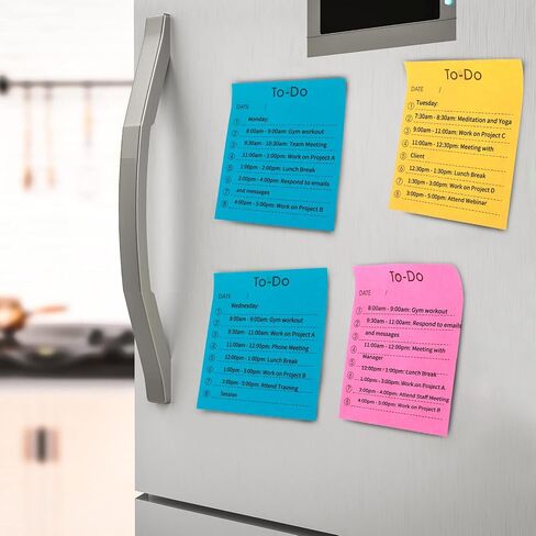 to Do List Self-Stick Notes, 6 Pack Colorful to Do List Sticky Notepads Lined Post It Notes Daily Planner Sticky Notes Home School Office Supplies 300Sheets in Saudi Arabia