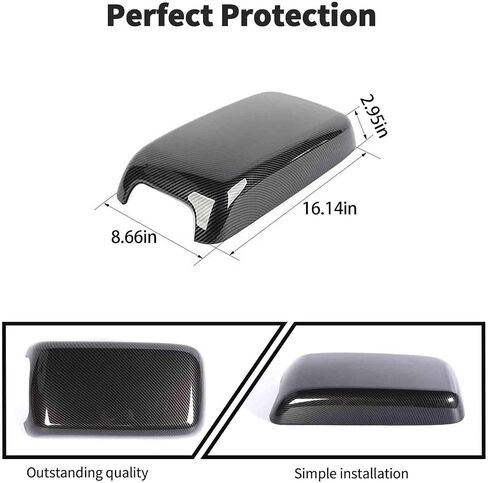 JWWY for Charger Armrest Cover Case Pad Center Console Cover Decoration Trim Fit for 2015-2024 Dodge Charger Interior Accessories ABS Carbon Fiber in Saudi Arabia