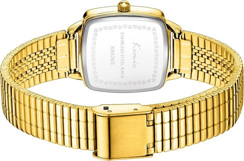 ساعة فورسينينج ذهبية صغيرة للسيدات، هيكل مستطيل عتيق، ساعات سوار من الفولاذ المقاوم للصدأ للنساء in Kuwait