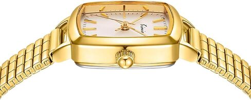 ساعة فورسينينج ذهبية صغيرة للسيدات، هيكل مستطيل عتيق، ساعات سوار من الفولاذ المقاوم للصدأ للنساء in Kuwait