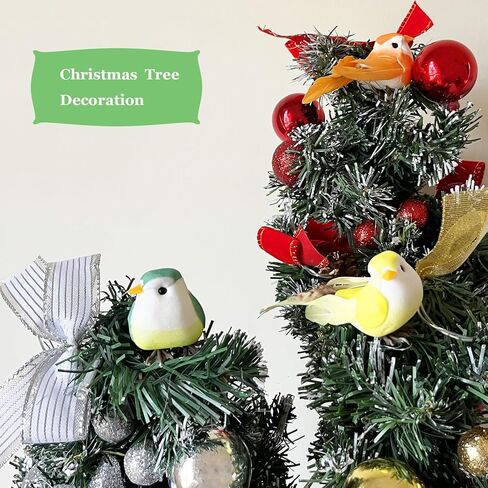 LWINGFLYER 12pcs Artificial Simulation Foam Feather Birds 3.5in Mini Love Birds for Craft Home Ornaments Garden Wedding Decoration Embellishing (Claw) in Kuwait