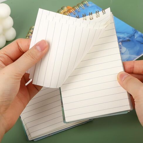 8 قطع من دفاتر الملاحظات الحلزونية الصغيرة، 3 × 5 بوصة دفاتر ملاحظات جيب حلزونية رخامية للكلية دفاتر ملاحظات للنساء هدية اللوازم المدرسية المكتبية in Kuwait