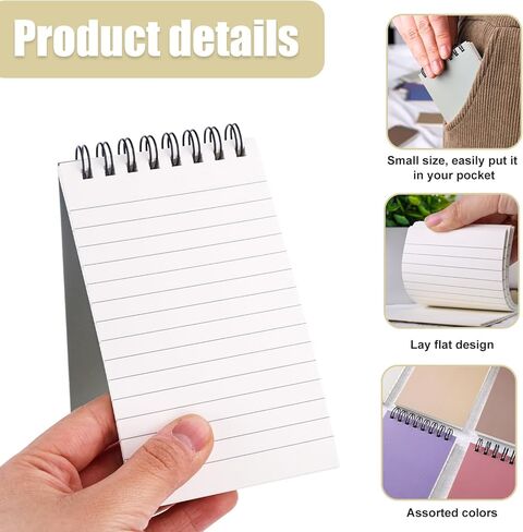 8 قطع من دفاتر الملاحظات الحلزونية الصغيرة، 3 × 5 بوصة دفاتر ملاحظات جيب حلزونية رخامية للكلية دفاتر ملاحظات للنساء هدية اللوازم المدرسية المكتبية in Kuwait
