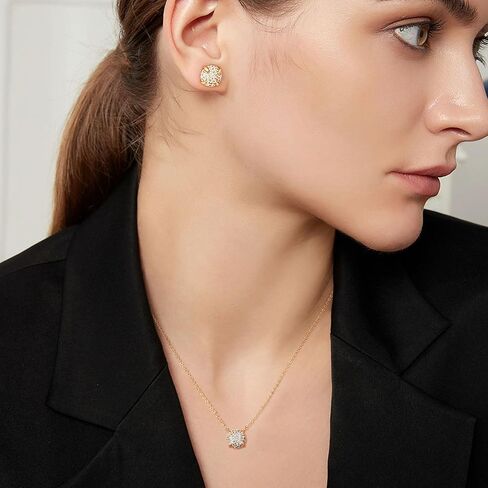 Stud Earrings for Women 14K Gold Plated CZ Stud Dainty Gold Earrings Lightweight Hypoallergenic Earrings for Women Trendy Star Cross Shell Nail Screw Pearl 925 Sterling Silver Jewelry Gifts for Girls in Saudi Arabia