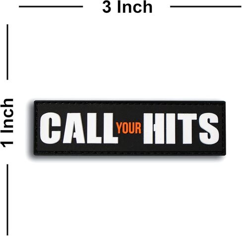 رقعة معنويات PVC "Call Your Hits" - معنويات مضحكة، تكتيكية، رقعة عسكرية - رقعات، رقعات عسكرية - مثالية لمعدات الجيش العسكرية التكتيكية، وحقيبة الظهر، والقبعة، والسترة in Kuwait