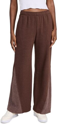 Monrow Women's Reverse Mix Teddy Fleece Sweatpants in Saudi Arabia