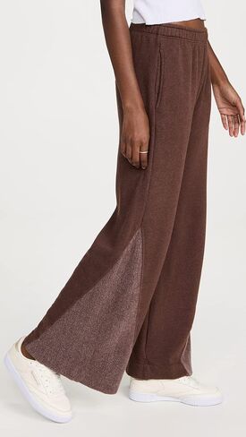 Monrow Women's Reverse Mix Teddy Fleece Sweatpants in Saudi Arabia