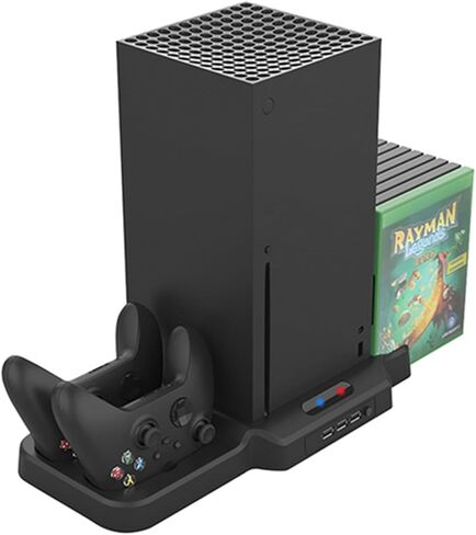 حامل شحن عمودي لأجهزة تحكم Xbox Series S وXbox Series X، وقاعدة مروحة التبريد لـ Xbox Series S وXbox Series X لتخزين قرص وحدة التحكم لحامل تخزين الأقراص المضغوطة لوحدة التحكم X-Box SX/SS in Kuwait