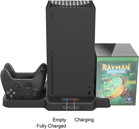 حامل شحن عمودي لأجهزة تحكم Xbox Series S وXbox Series X، وقاعدة مروحة التبريد لـ Xbox Series S وXbox Series X لتخزين قرص وحدة التحكم لحامل تخزين الأقراص المضغوطة لوحدة التحكم X-Box SX/SS in Kuwait