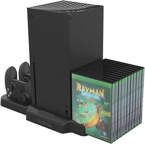 حامل شحن عمودي لأجهزة تحكم Xbox Series S وXbox Series X، وقاعدة مروحة التبريد لـ Xbox Series S وXbox Series X لتخزين قرص وحدة التحكم لحامل تخزين الأقراص المضغوطة لوحدة التحكم X-Box SX/SS in Kuwait