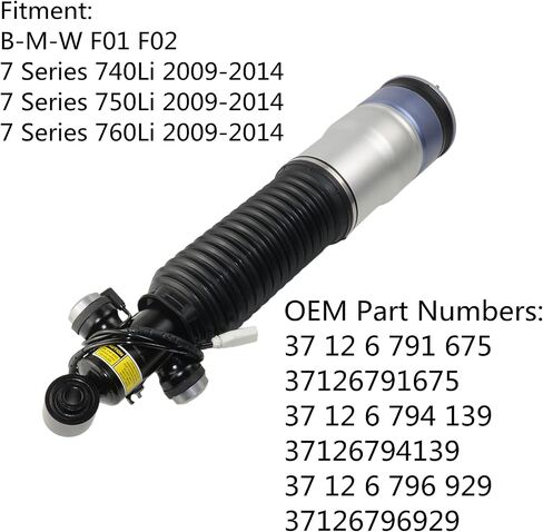 Pair Rear Air Suspension Absorbers w/ADS 37126796929 Replacement for BMW F01 F02 7 Series 740Li Struts 750Li 760Li 2009-2014 37126791675 in Saudi Arabia
