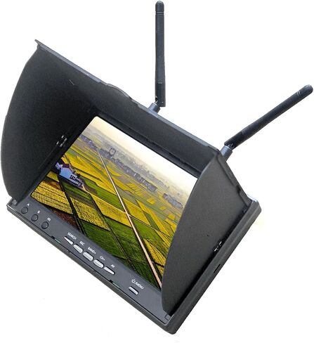 شاشة FPV مقاس 7 بوصة 5.8G 40CH مع DVR 800x480 LCD شاشة استقبال FPV مع غطاء شمسي بطارية مدمجة لسيارة FPV Drone RC in Saudi Arabia