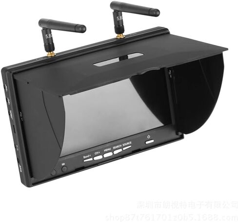 شاشة FPV مقاس 7 بوصة 5.8G 40CH مع DVR 800x480 LCD شاشة استقبال FPV مع غطاء شمسي بطارية مدمجة لسيارة FPV Drone RC in Saudi Arabia