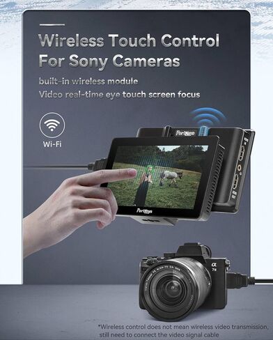 شاشة مراقبة ميدانية للكاميرا Portkeys LH5P II، شاشة لمس 5.5 بوصة 2200nit 1920x1080 تعمل باللمس مع إطار معدني بلوتوث مدمج في وحدة لاسلكية in Kuwait