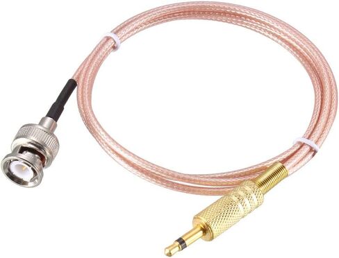 Uxcell BNC ذكر إلى 3.5 ملم 1/8 بوصة مونو TS كابل صوت محوري ذكر 1.83 متر/6 قدم in Kuwait