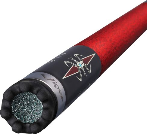 Viper Sinister 58" 2-Piece Billiard/Pool Cue, Black with Burgundy/Cream Points in Saudi Arabia