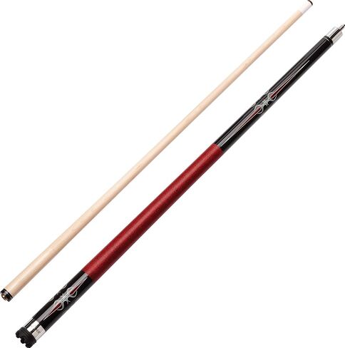 Viper Sinister 58" 2-Piece Billiard/Pool Cue, Black with Burgundy/Cream Points in Saudi Arabia